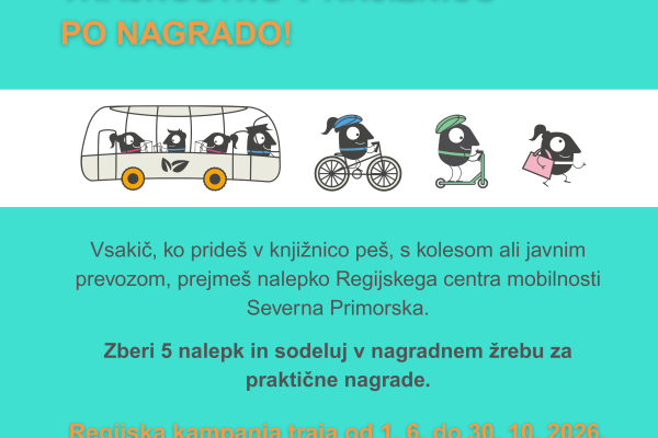 Trajnostno v knjižnico po nagrado!